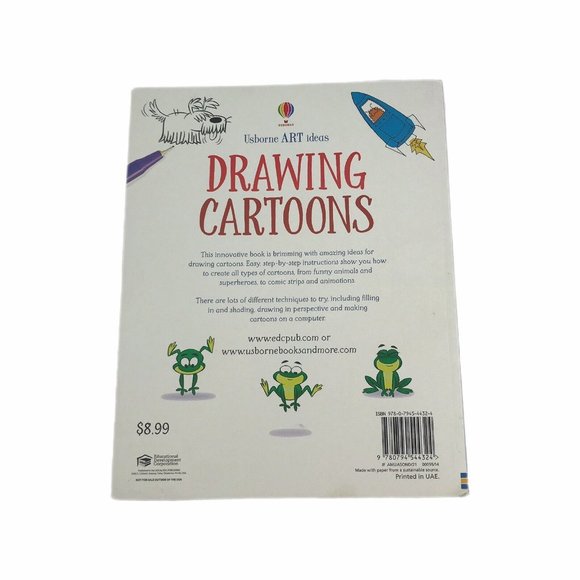 Usborne Art Ideas Drawing Cartoons & Faces 2 Books Educational QR Links Artist - Picture 3 of 5
